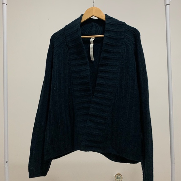 Lululemon Twin Rib Sweater Wrap - Dark Navy - Picture 1 of 3
